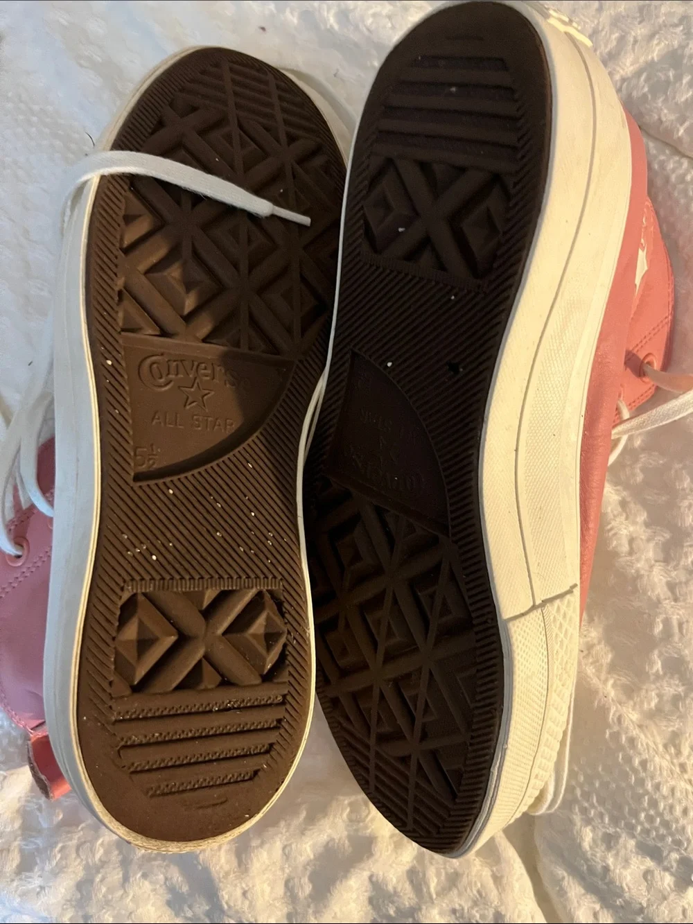 Converse Women's Pink High-Top Sneakers with Sherpa Lining